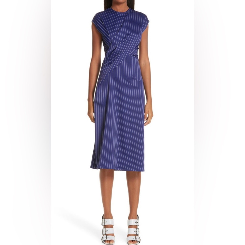 Sies marjan layered pinstripe dress